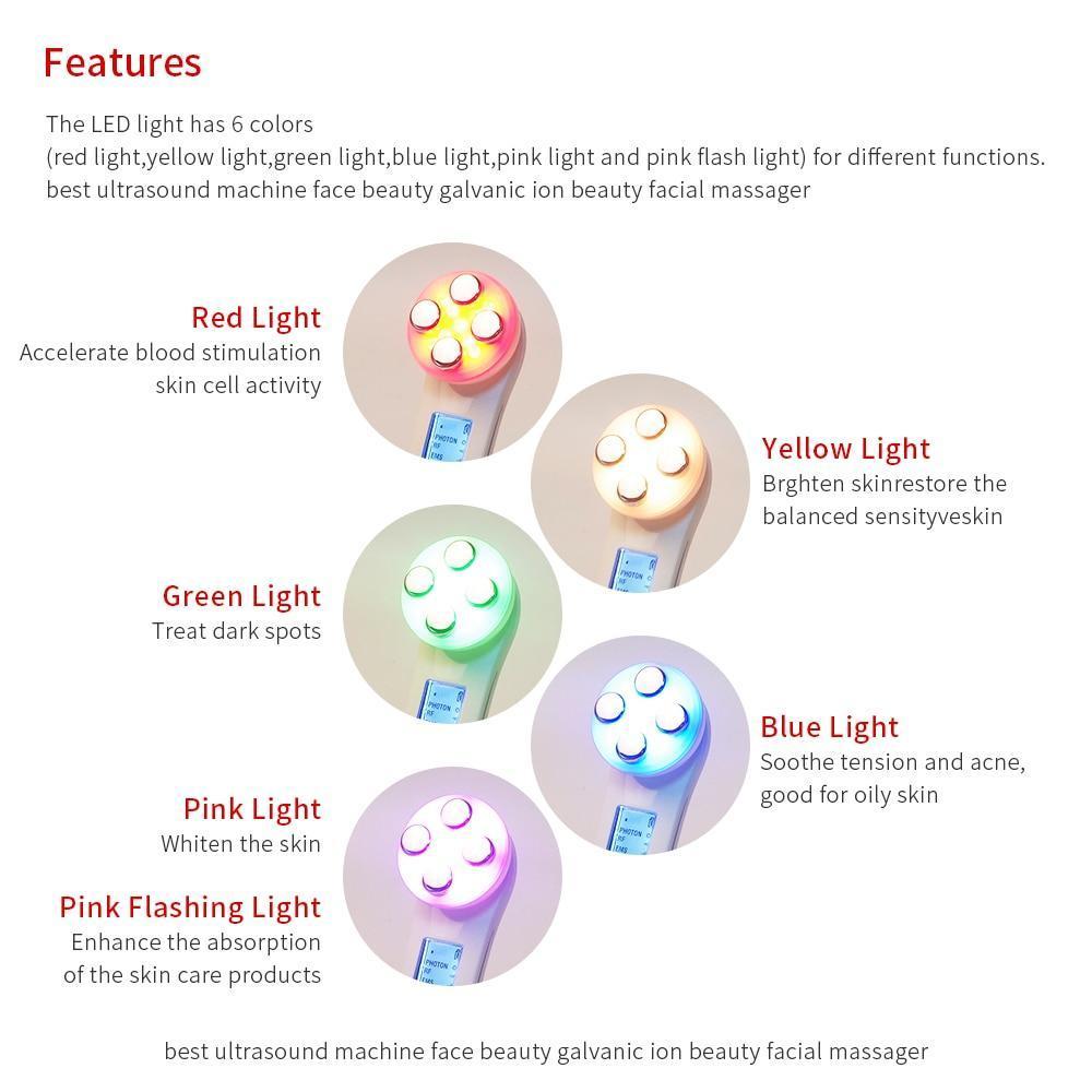 Aparelho Tratamento Fototerapia Facial Led - 5 em 1